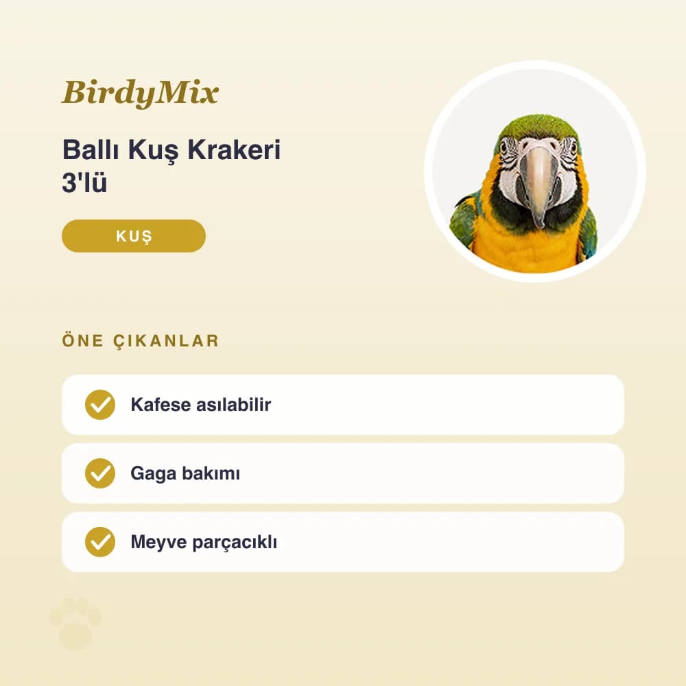 Ballı Kuş Krakeri 3'lü – öne çıkan özellikler