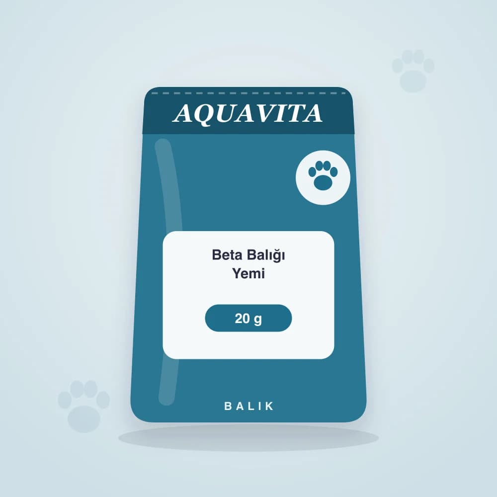 AquaVita Beta Balığı Yemi 20 g ambalaj görseli