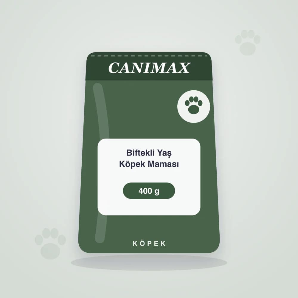 Canimax Biftekli Yaş Köpek Maması 400 g ambalaj görseli