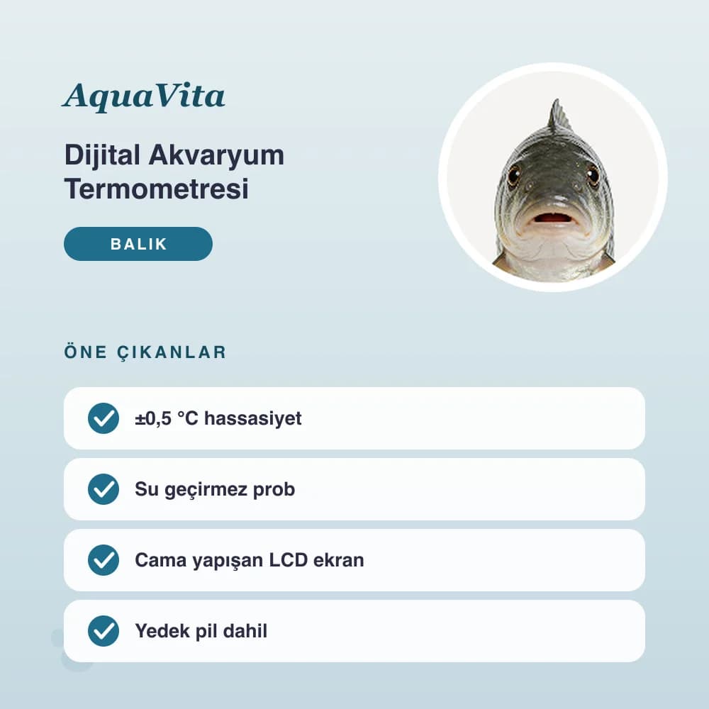 Dijital Akvaryum Termometresi – öne çıkan özellikler