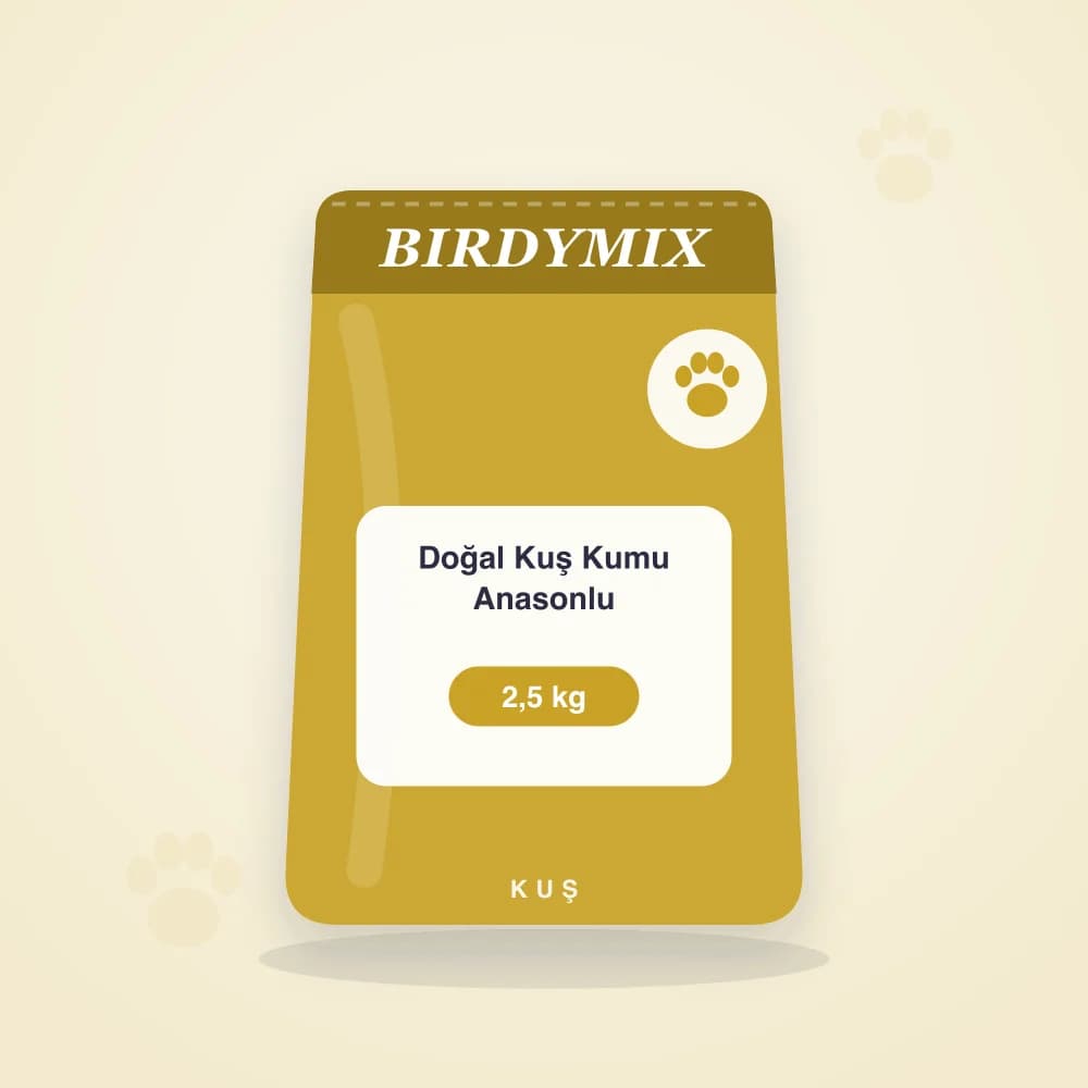 BirdyMix Doğal Kuş Kumu Anasonlu 2,5 kg ambalaj görseli
