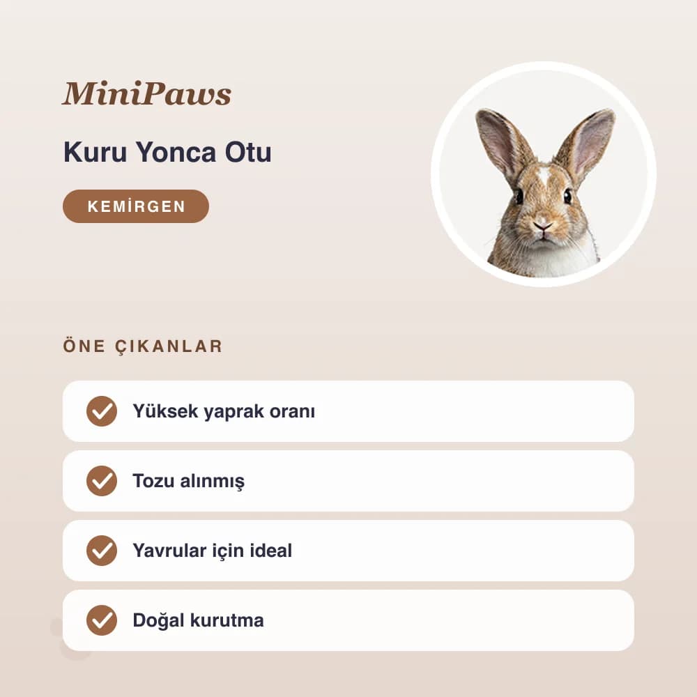 Kuru Yonca Otu 500 g – öne çıkan özellikler