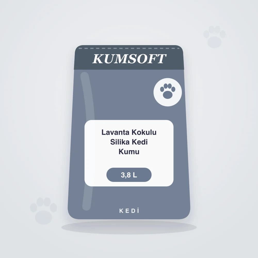 KumSoft Lavanta Kokulu Silika Kedi Kumu 3,8 L ambalaj görseli