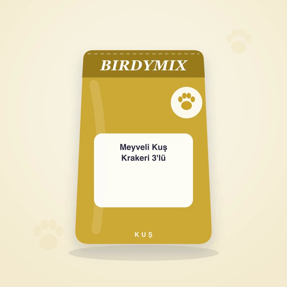 BirdyMix Meyveli Kuş Krakeri 3'lü ambalaj görseli