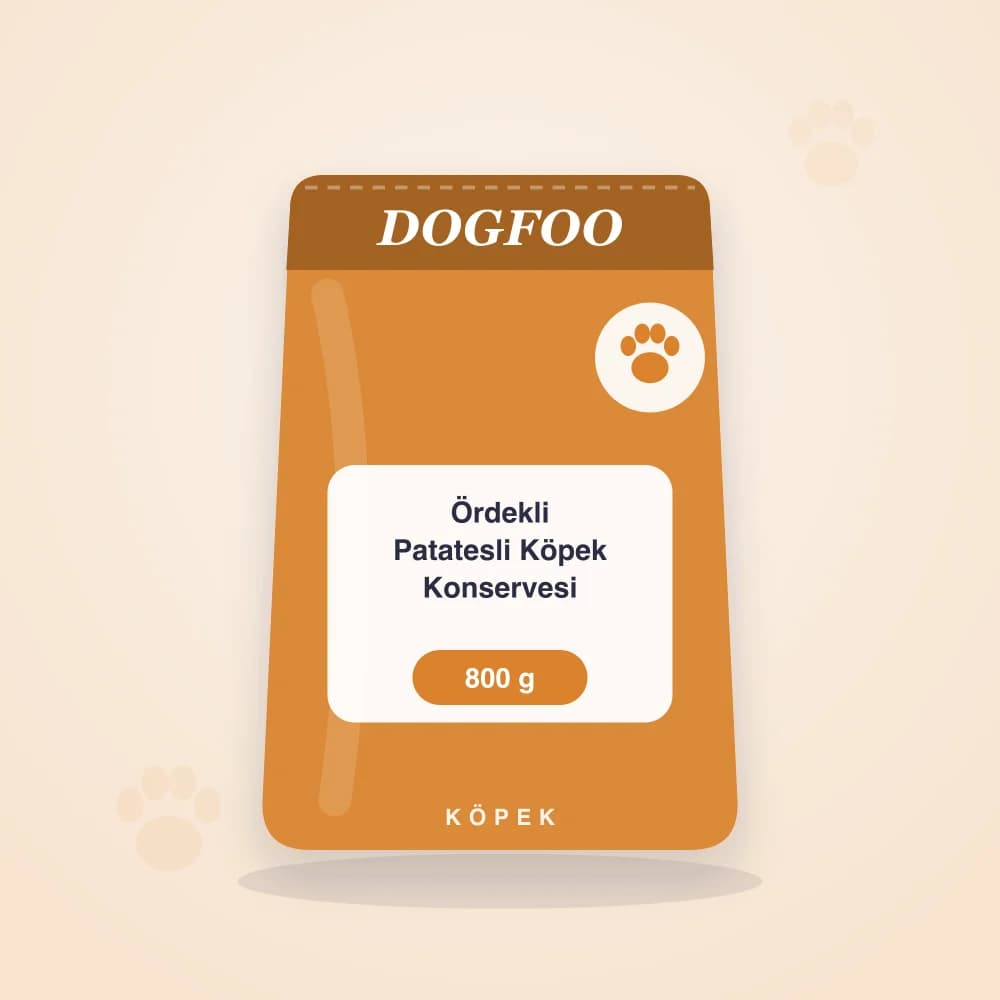 DogFoo Ördekli Patatesli Köpek Konservesi 800 g ambalaj görseli