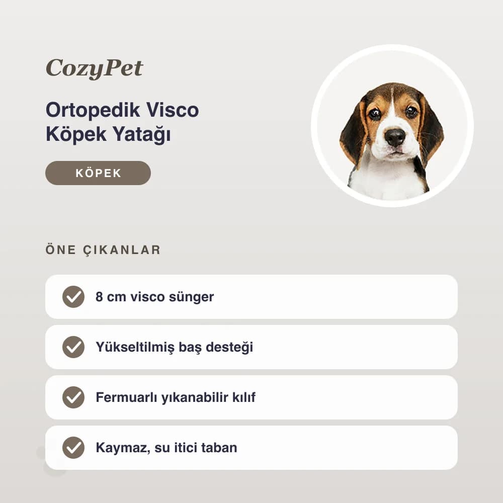 Ortopedik Visco Köpek Yatağı – öne çıkan özellikler
