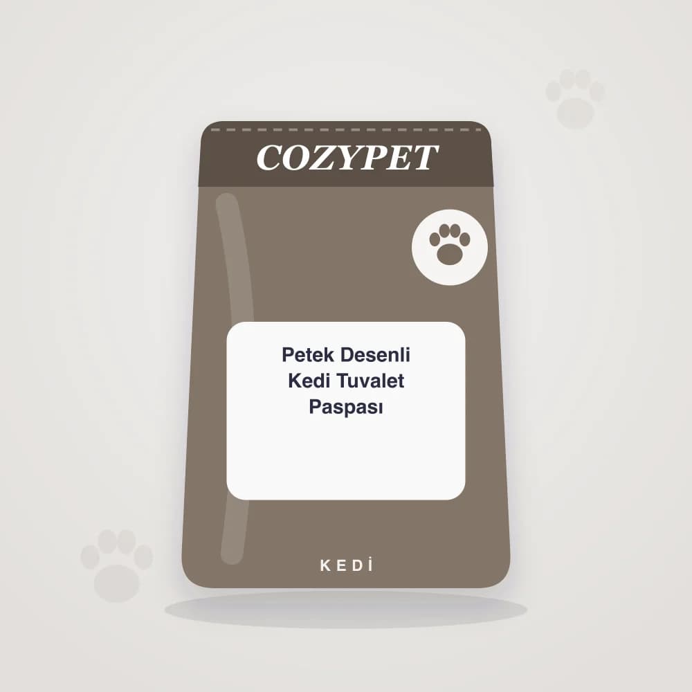 Petek Desenli Kedi Tuvalet Paspası