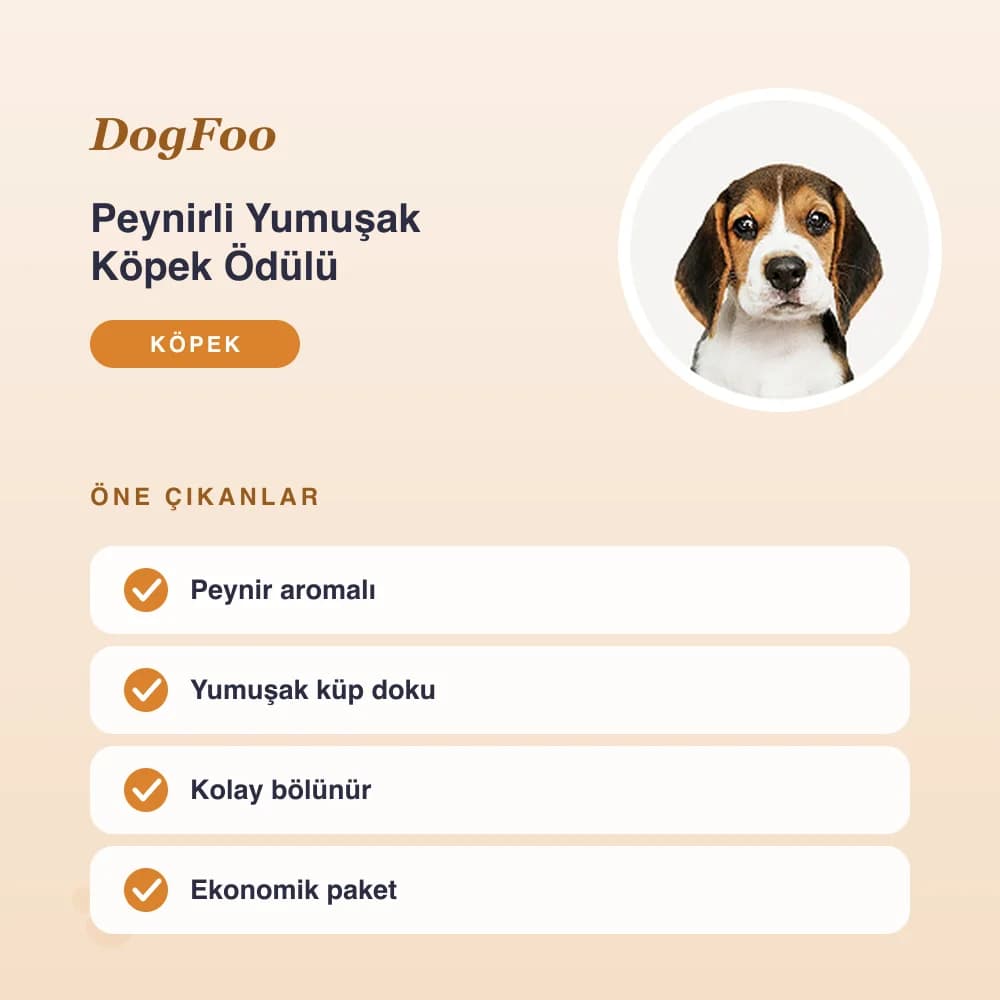 Peynirli Yumuşak Köpek Ödülü 200 g – öne çıkan özellikler