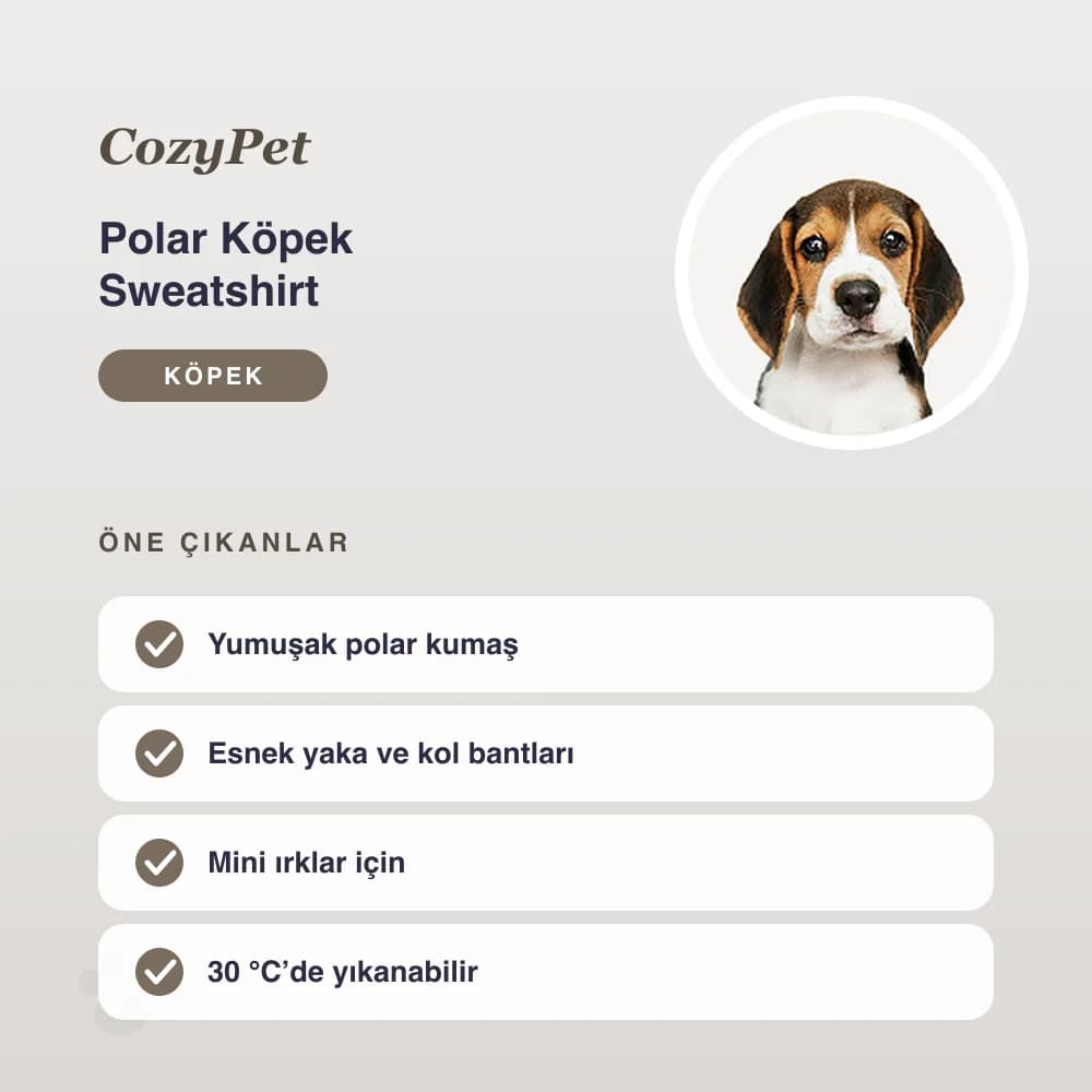 Polar Köpek Sweatshirt – öne çıkan özellikler