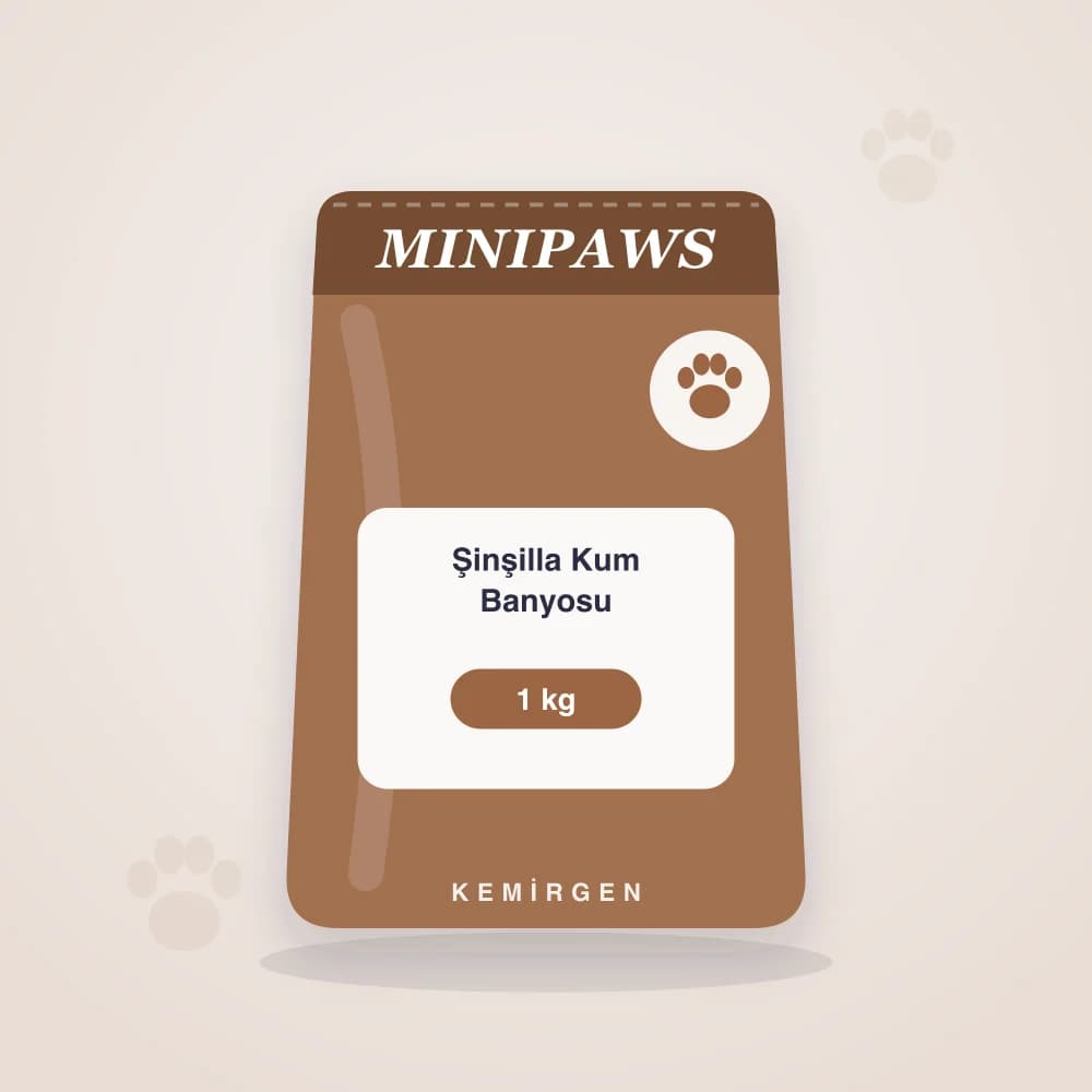 MiniPaws Şinşilla Kum Banyosu 1 kg ambalaj görseli