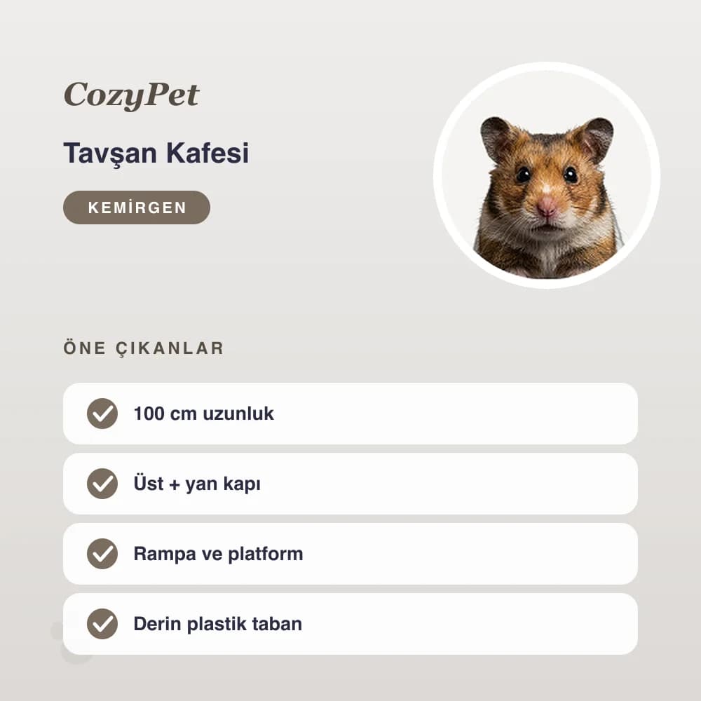 Tavşan Kafesi 100 cm – öne çıkan özellikler