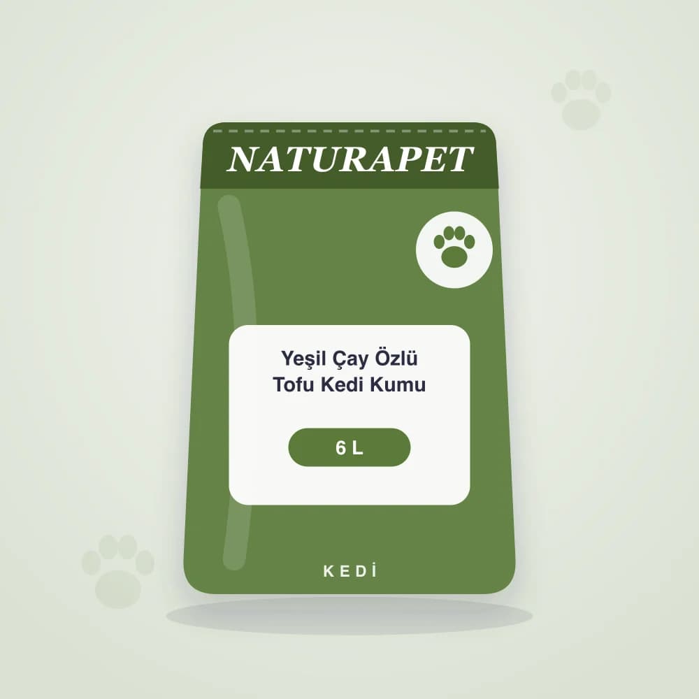 NaturaPet Yeşil Çay Özlü Tofu Kedi Kumu 6 L ambalaj görseli