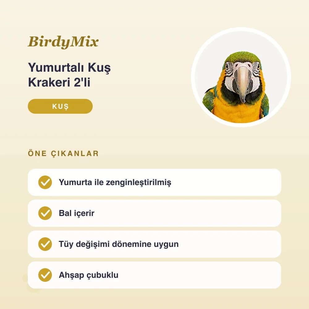 Yumurtalı Kuş Krakeri 2'li – öne çıkan özellikler