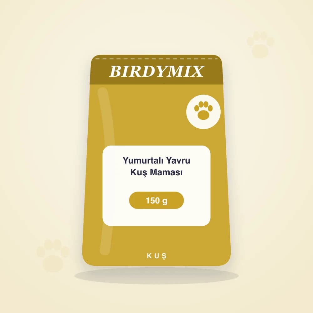 BirdyMix Yumurtalı Yavru Kuş Maması 150 g ambalaj görseli